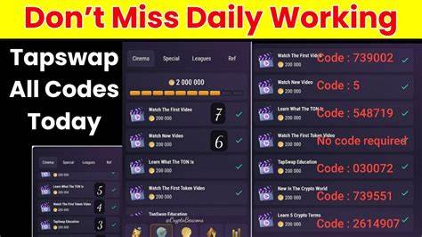 TapSwap Daily Codes for September 26, 2024: Earn coins and cryptocurrency by completing tasks - The Times of India
