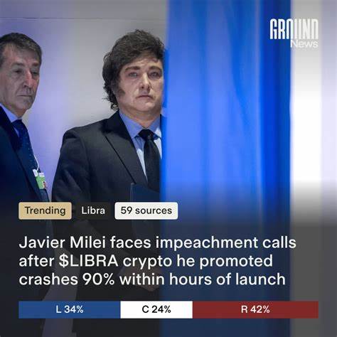 Cryptocurrency promoted by Argentina's Milei crashes