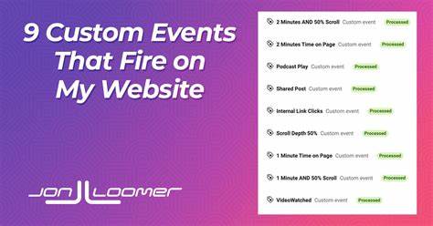 Custom Events That Fire on My Website