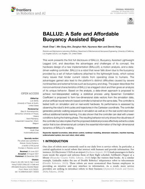 BALLU2: A Safe and Affordable Buoyancy Assisted Biped
