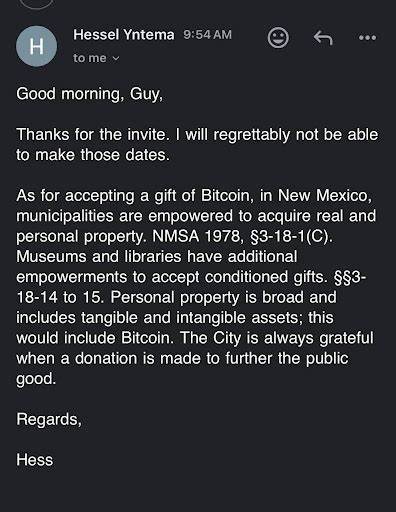 Roswell, New Mexico Establishes First Municipal Strategic Bitcoin Reserve Following $3,000 Bitcoin Donation