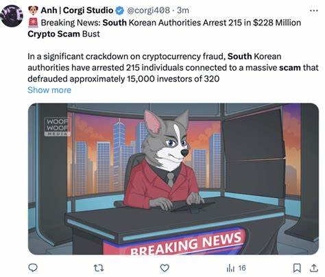 S. Korean influencer allegedly led $232M crypto scam, 215 arrested