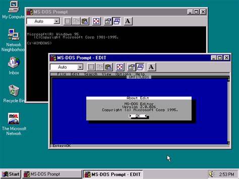 What was the role of MS-DOS in Windows 95?