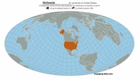What does it look like if you center a map on a specific country