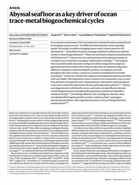 Abyssal seafloor as a key driver of ocean trace-metal biogeochemical cycles