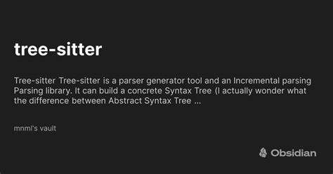 Tools built on Tree-sitter's concrete syntax trees
