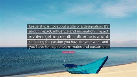 Leadership isn't a title you collect
