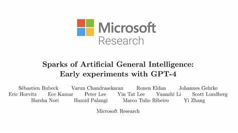 Sparks of Artificial General Intelligence: Early Experiments with GPT-4 (2023)
