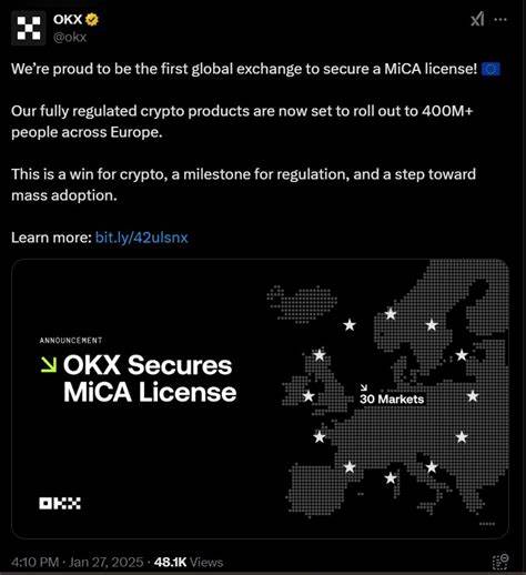 Bitpanda, OKX Secure MiCA Licenses as Exchanges Eye EU Market