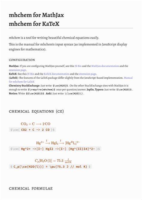 mhchem for MathJax; mhchem for KaTeX