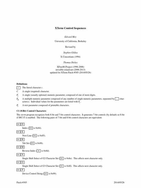 XTerm Control Sequences [pdf]