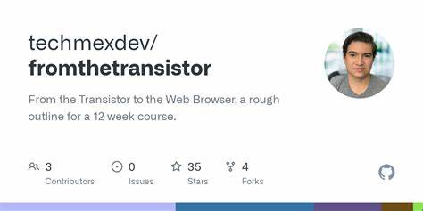 From the Transistor to the Web Browser, a rough outline for a 12 week course