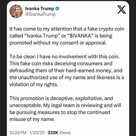Ivanka Trump: Beware of this scam using my name
