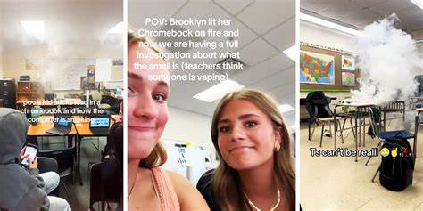 TikTok trend sees kids setting Chromebooks on fire; at least one hospitalized