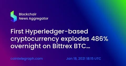 First Hyperledger-based cryptocurrency explodes 486% overnight on Bittrex BTC listing