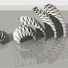 Thick-panel origami structures forming seamless surfaces