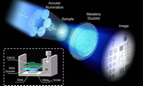 High-resolution metalens doublet microscope enables compact biomedical imaging