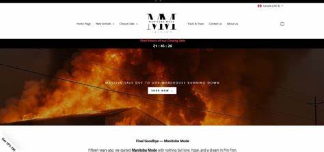 Website claims wildfire destroyed clothing warehouse. But it doesn't exist