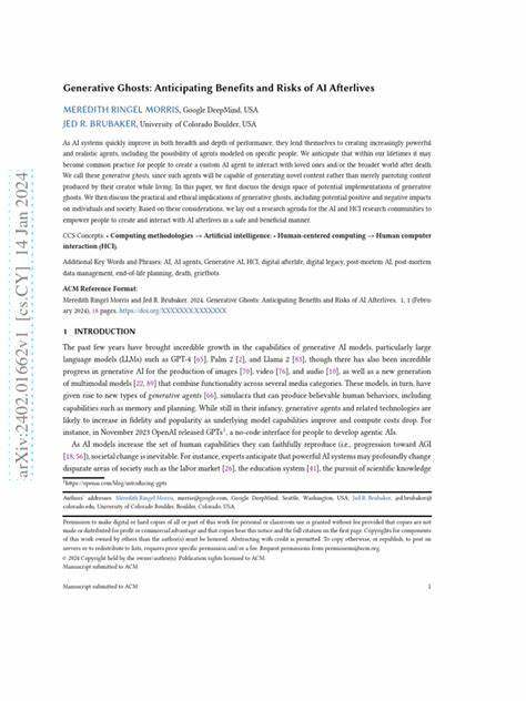 Generative Ghosts: Anticipating Benefits and Risks of AI Afterlives