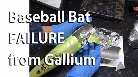 What Gallium does to an Aluminium bat [video]