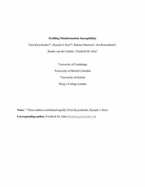 Profiling Misinformation Susceptibility – ScienceDirect