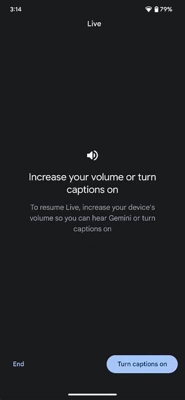 Gemini Live rolling out captions for quiet conversations