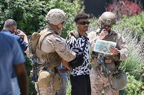 US Marines carry out first known detention of civilian in Los Angeles
