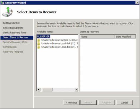 Failed Backup Server Build