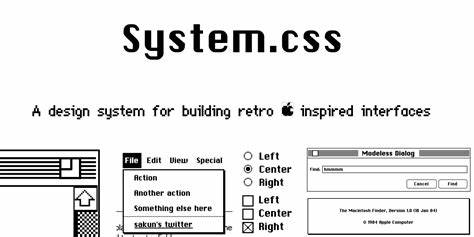 System.css: A design system for building retro Apple interfaces