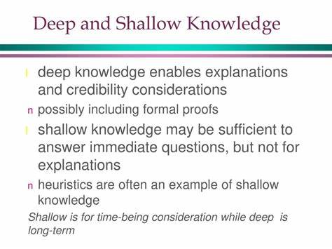 In defense of shallow technical knowledge