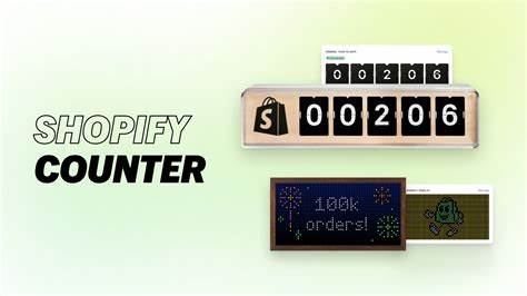 Custom, Digital Shopify Counter for Orders and Sales