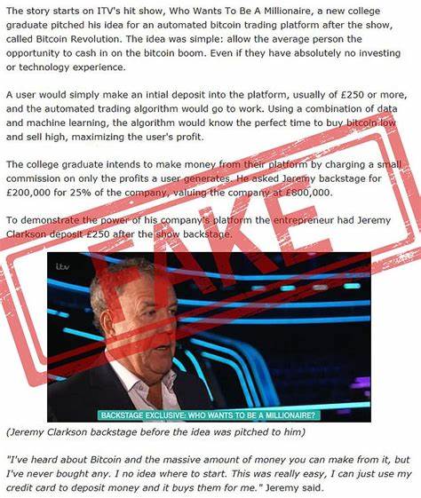 Beware the Bitcoin Revolution scam with a fake Clarkson endorsement - This is Money