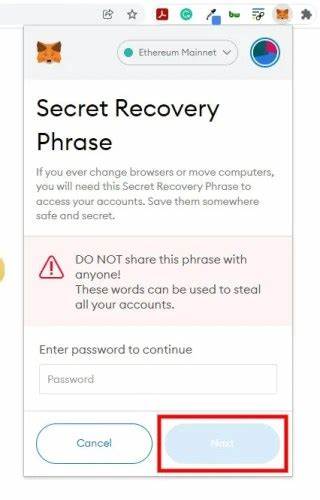 So finden Sie Ihre geheime Wiederherstellungsphrase auf MetaMask – Followchain
