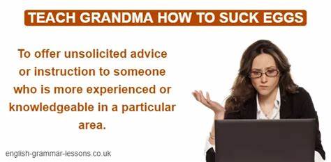 Understanding the Idiom: "teach grandma how to suck eggs
