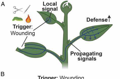 Plants signal stress through negative pressure mechanisms