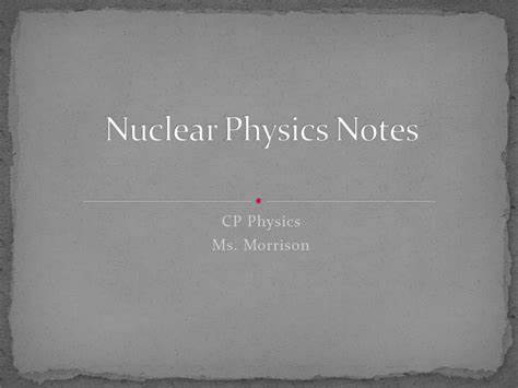 Notes from Ms. Morrison