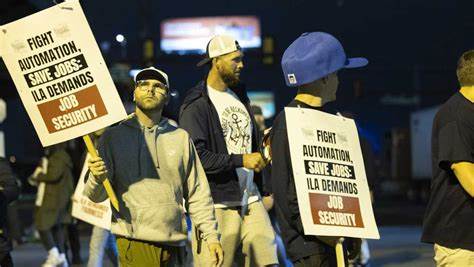 Dockworkers at ports from Maine to Texas go on strike, a standoff risking new shortages - The Associated Press