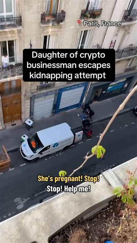 Terrifying moment daughter of crypto CEO is targeted by masked kidnappers on Paris streets