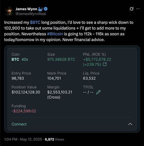 Crypto Whale Wynn Who Bet $1B on BTC Gets Liquidated for $118M Amid Price Dip