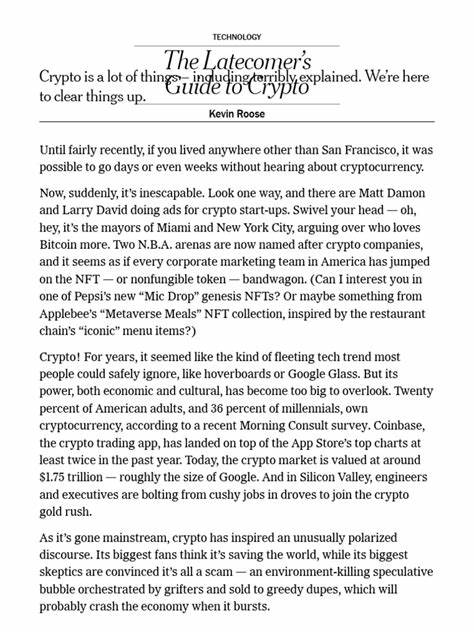 Der Krypto-Leitfaden für Nachzügler – The New York Times
