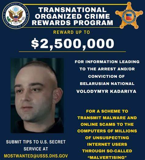 The US offers a $2.5M bounty for the arrest of Angler Exploit Kit co-distributor